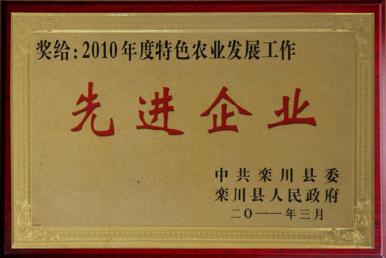 2010����ɫũҵ��չ�Ƚ���ҵ